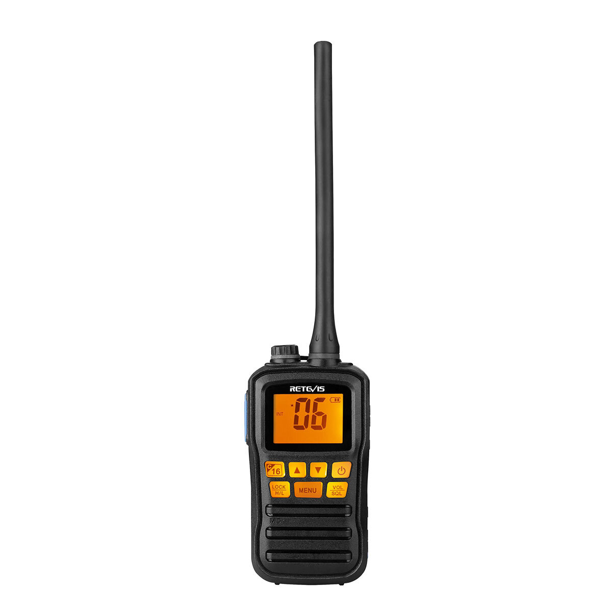 Image of Retevis RM01 3W LCD VHF Marine Transceiver IPX7 Waterproof Handheld Walkie Talkie Float Vessel Talk Two Way Radio