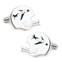 Image of Retro New York Jets Helmet Cufflinks