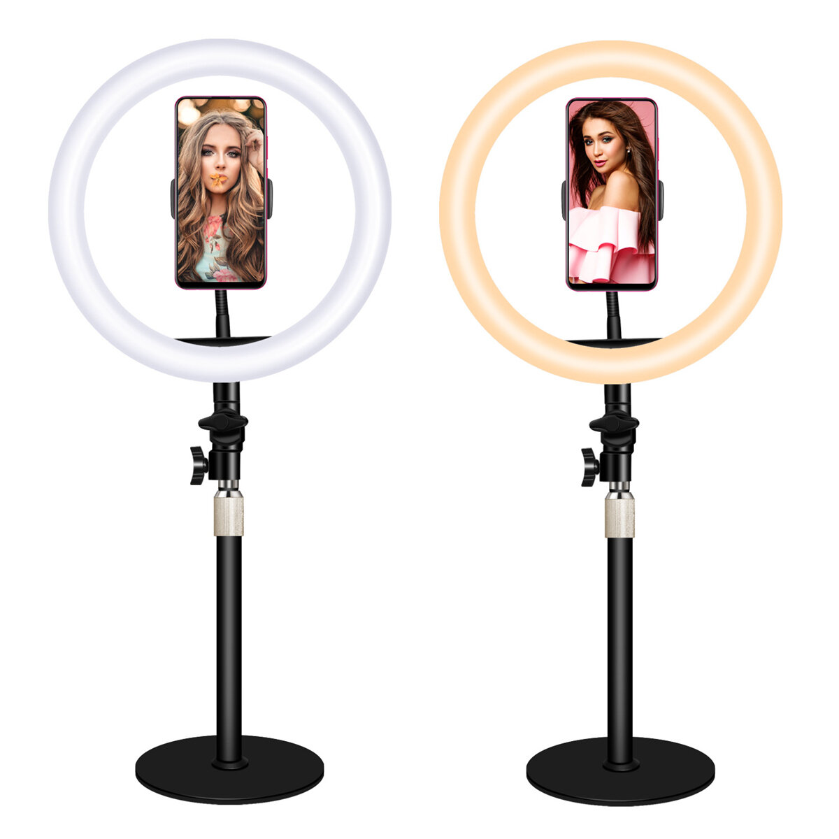 Image of Ring Light Beauty Lamp USB Power Supply Selfie Light with Mobile Phone Stand