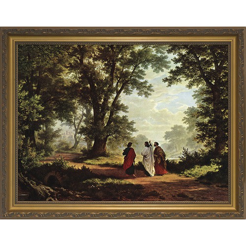 Image of Road to Emmaus with Gold Frame