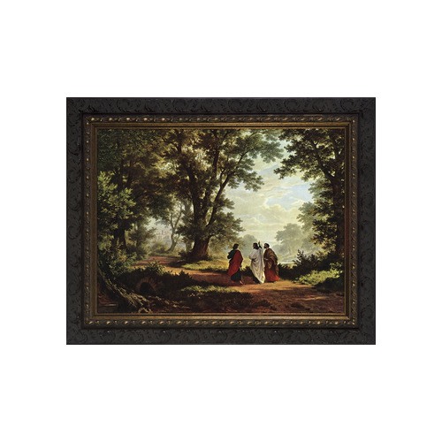 Image of Road to Emmaus with Ornate Dark Frame