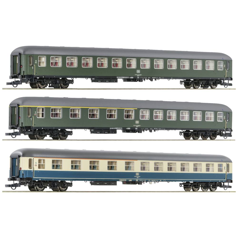 Image of Roco 6200053 H0 3-piece set 3: D 377 Hispania-Express of DB 2 Class BÃ¼m 234 1/2 Class ABum 225
