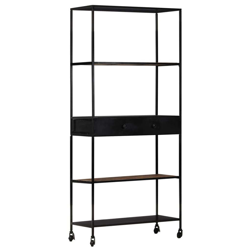 Image of Rough Mango Wood & Iron Book Cabinet 354''x138''x709''