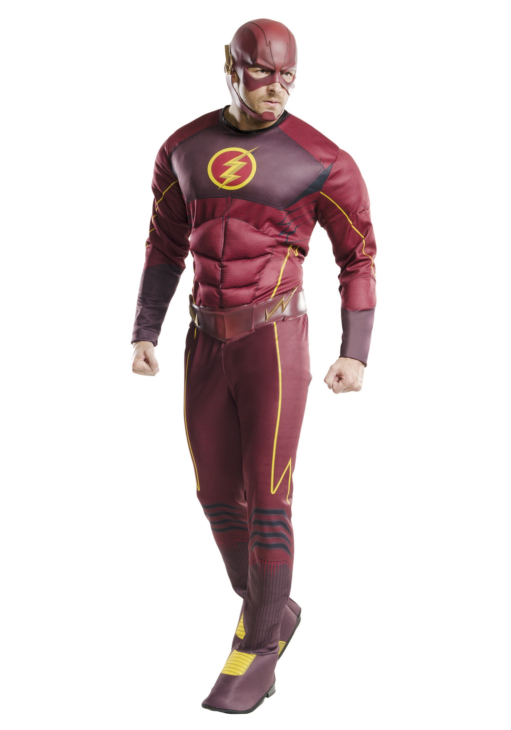 Image of Rubies Costume Co. Inc Adult Deluxe DC Comics The Flash Costume | Superhero Costumes