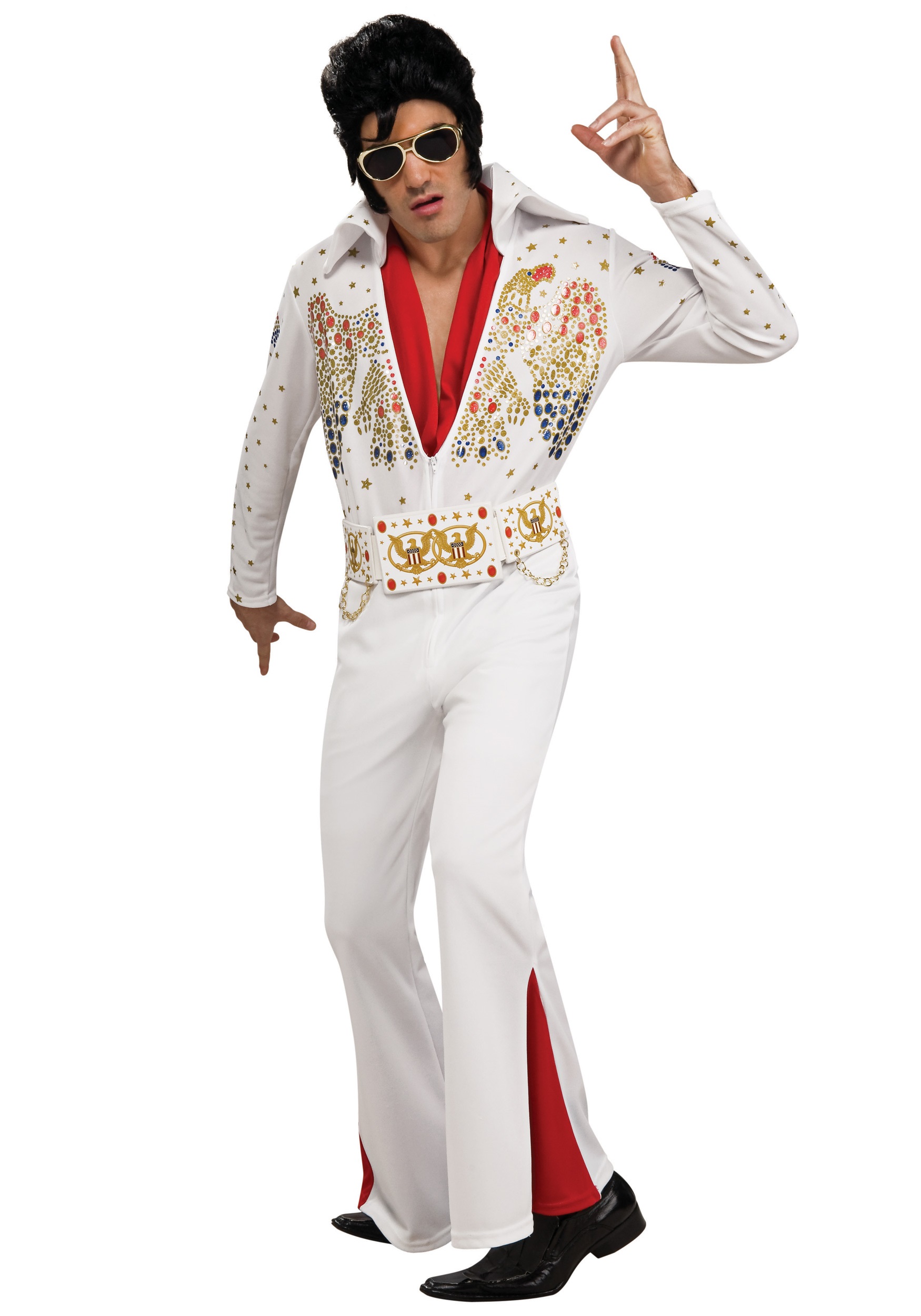Image of Rubies Costume Co. Inc Adult Elvis Deluxe Jumpsuit Costume | Celebrity Costumes