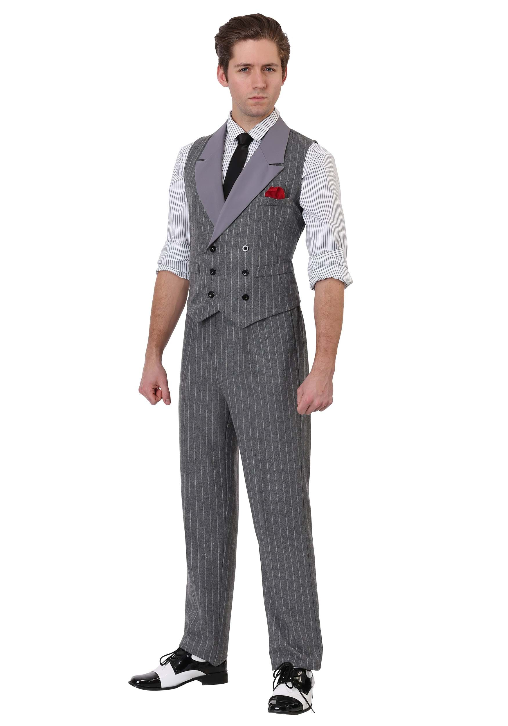 Image of Ruthless Gangster Men's Costume | Adult Decade Costumes ID FUN4070AD-S