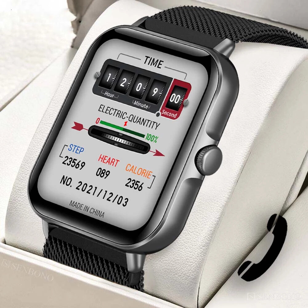 Image of SENBONO GTS3 169 inch HD Full Touch Screen bluetooth Calling Real-time Heart Rate Blood Pressure SpO2 Monitor Multi-spo
