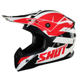 Image of SHOT Pulse Revenge White Red Black Glossy Offroad Helmet Größe S