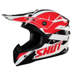Image of SHOT Pulse Revenge White Red Black Glossy Offroad Helmet Größe XL