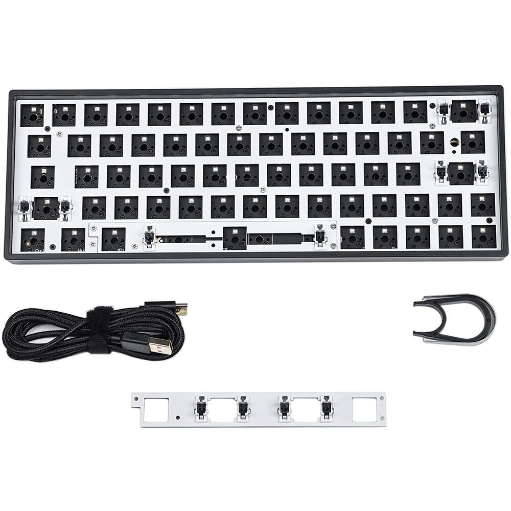 Image of SKYLOONG GK64X GK64XS Keyboard Kit RGB Hot Swappable 60% Programmable bluetooth Wired Case Customized Kit PCB Mounting P