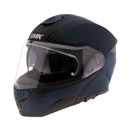 Image of SMK Gullwing Mat Yamaha Blue Modular Helmet Size L EN