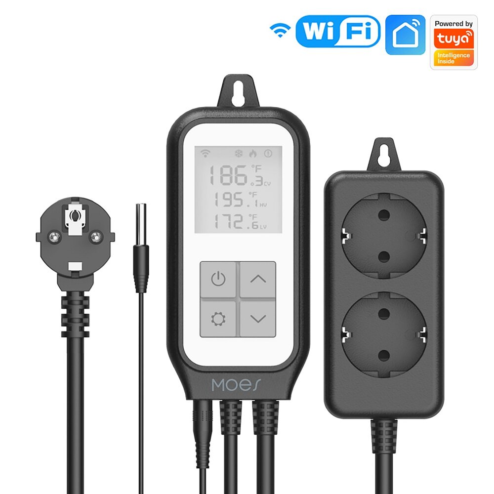 Image of SOP20 AC100-250V LED Display WiFi Tuya Smart Digital Thermostat Socket App Remote Control Agricultural Household Tempera