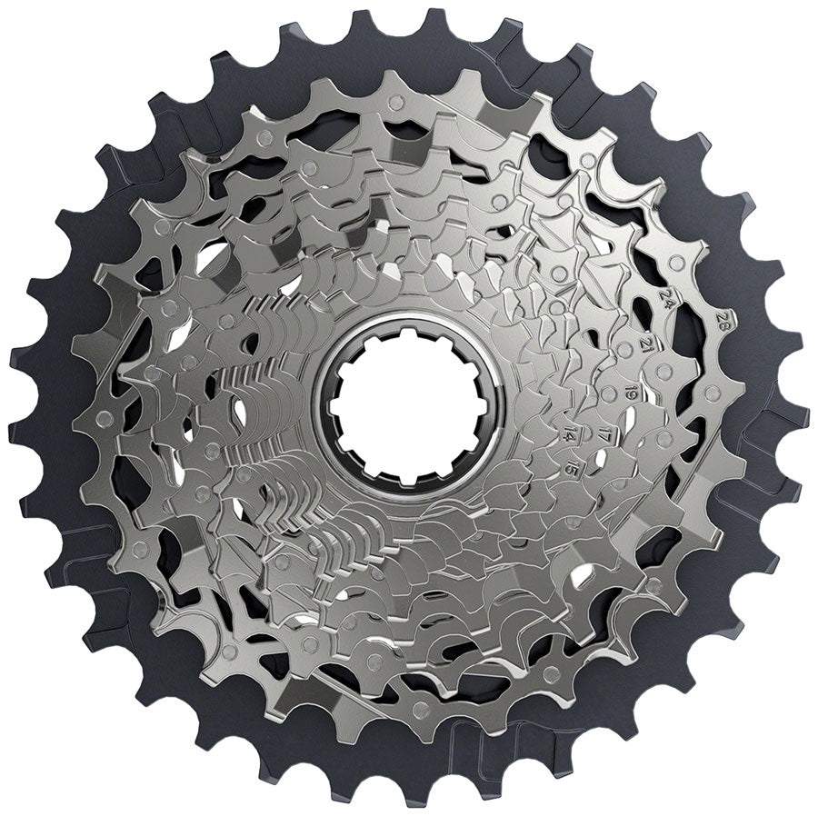 Image of SRAM Force AXS XG-1270 Cassette - 12-Speed 10-33t Silver For XDR Driver Body D1