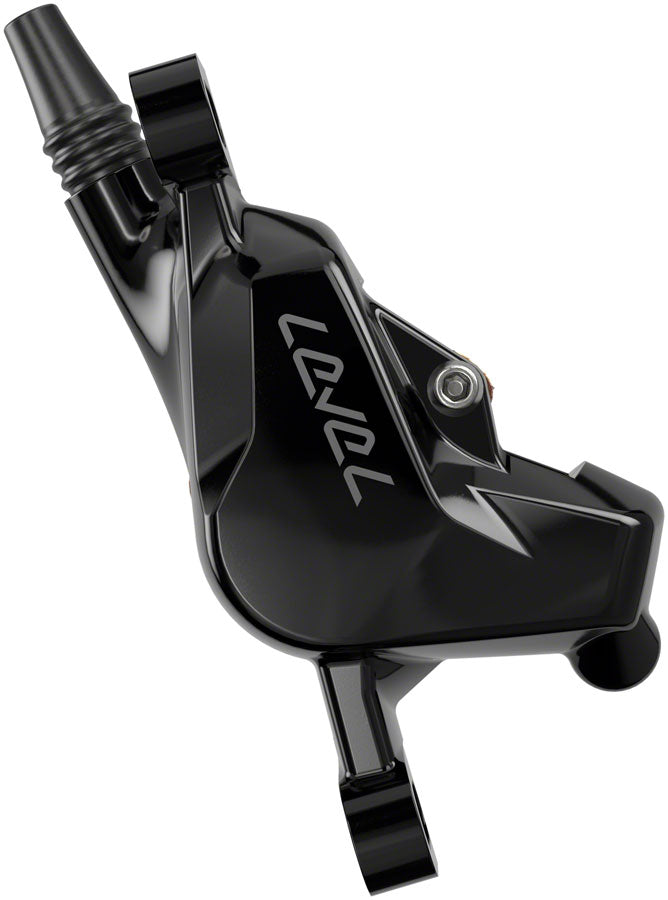Image of SRAM Level Silver Stealth Disc Brake and Lever - Rear Post Mount 2-Piston Aluminum Lever SS Hardware Black C1