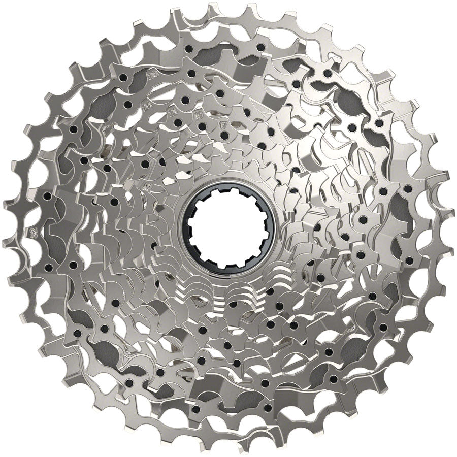 Image of SRAM Rival AXS XG-1250 Cassette - 12-Speed 10-36t Silver For XDR Driver Body D1