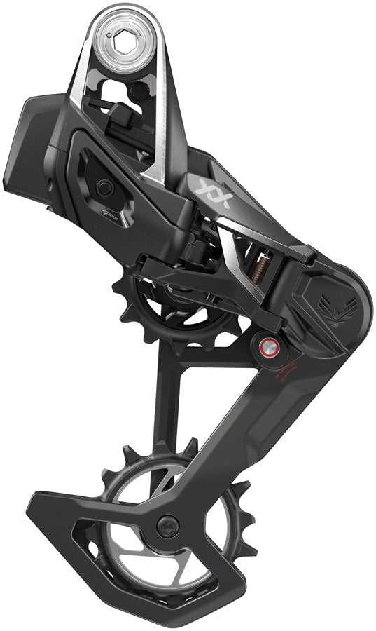 Image of SRAM XX SL Eagle T-Type AXS Rear Derailleur - 12-Speed 52t Max (Battery Not Included) Wheel Axle Mount Carbon Cage Black/Silver
