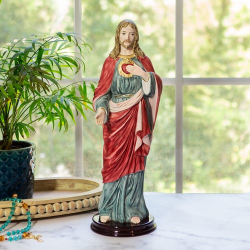 Image of Sacred Heart of Jesus Italian Statue ID 2017865