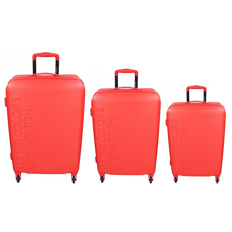 Image of Sada 3 cestovních kufrů United Colors of Benetton Aura SML - červená CZ