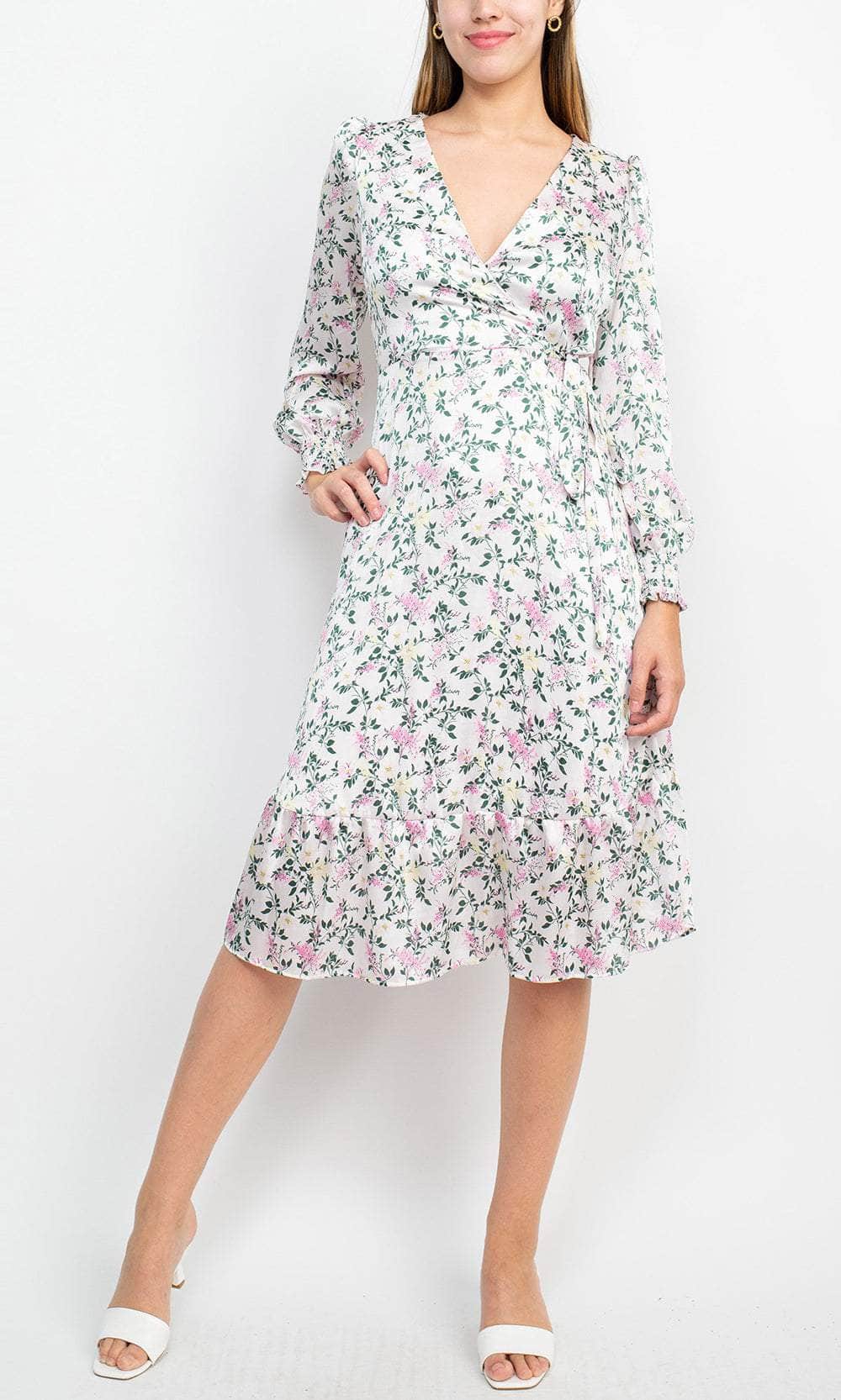 Image of Sage Collective SU07D06 - Floral A-Line Long Dress