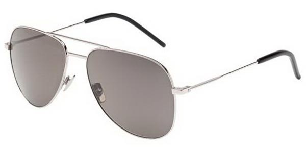 Image of Saint Laurent CLASSIC 11 010 Óculos de Sol Masculino Prata BRLPT