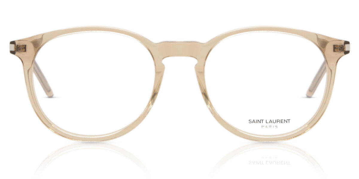 Image of Saint Laurent SL 106 013 50 Lunettes De Vue Homme Marrons (Seulement Monture) FR