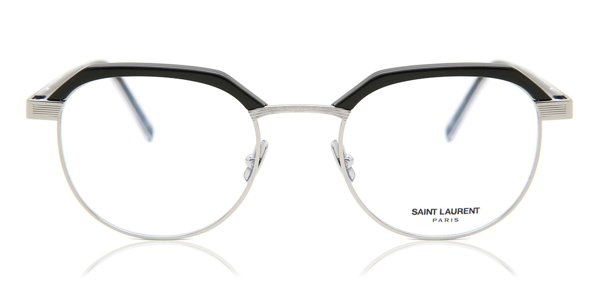 Image of Saint Laurent SL 124 001 Óculos de Grau Prata Masculino BRLPT