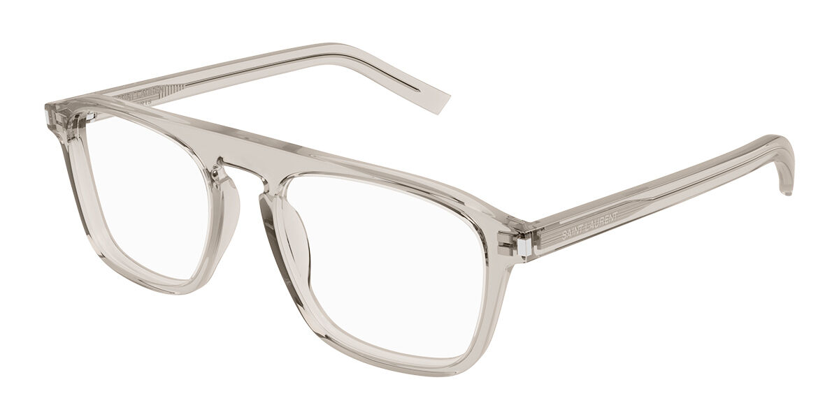 Image of Saint Laurent SL 157 005 52 Brązowe Męskie Okulary Korekcyjne PL