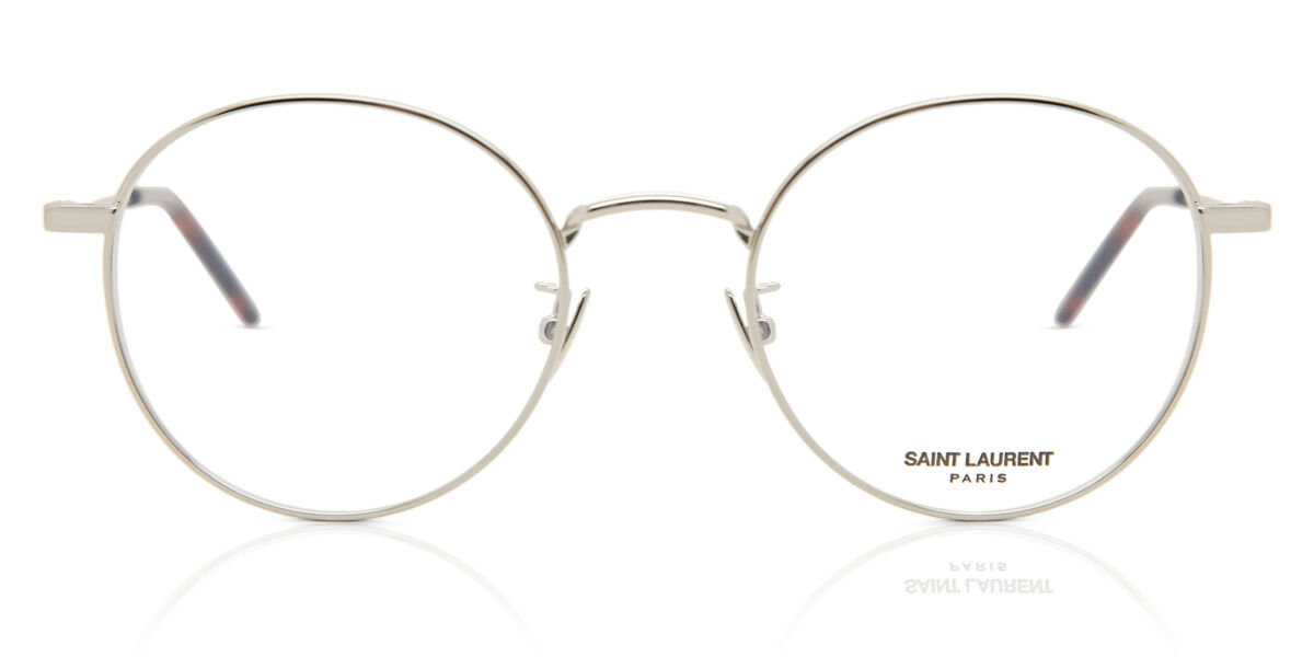 Image of Saint Laurent SL 237/F Asian Fit 002 Óculos de Grau Prata Masculino PRT