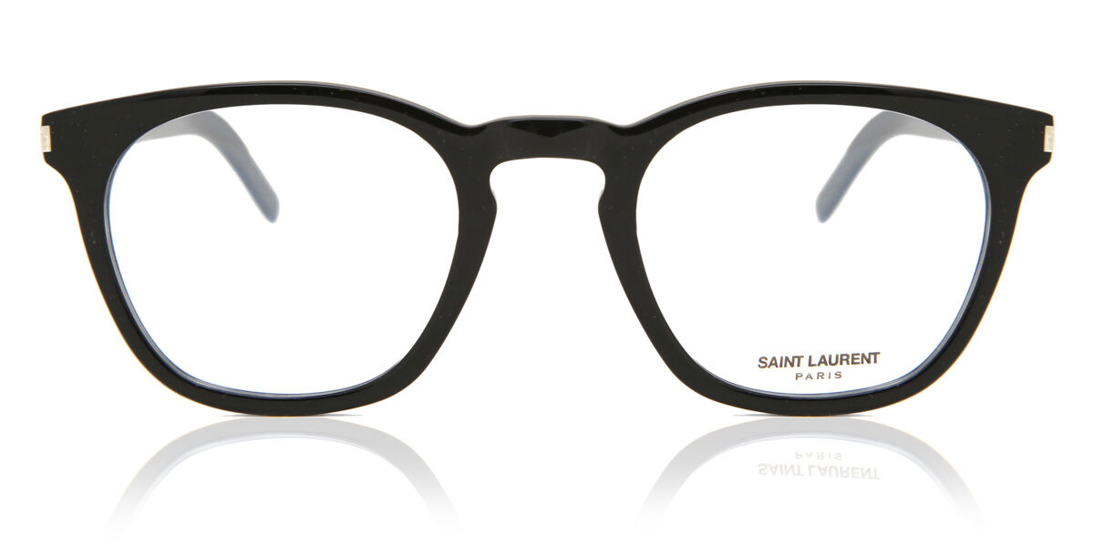 Image of Saint Laurent SL 30 SLIM 001 49 Czarne Męskie Okulary Korekcyjne PL