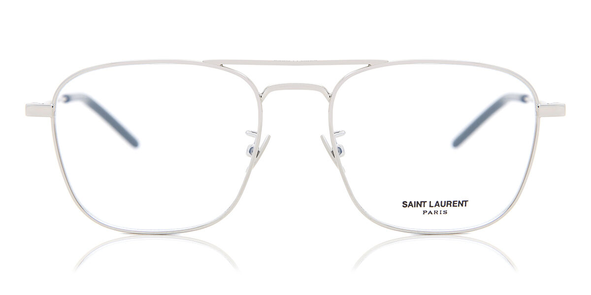 Image of Saint Laurent SL 309 OPT 002 Óculos de Grau Prata Masculino PRT