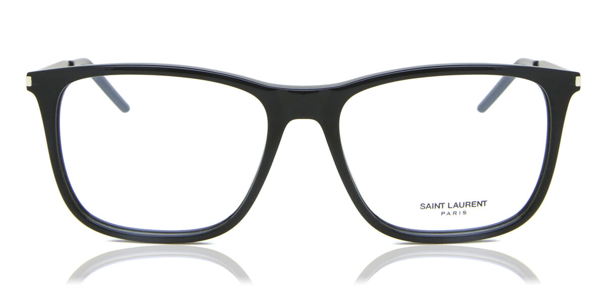 Image of Saint Laurent SL 345 002 55 Czarne Męskie Okulary Korekcyjne PL