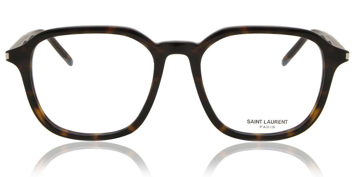 Image of Saint Laurent SL 387 002 53 Tortoiseshell Męskie Okulary Korekcyjne PL