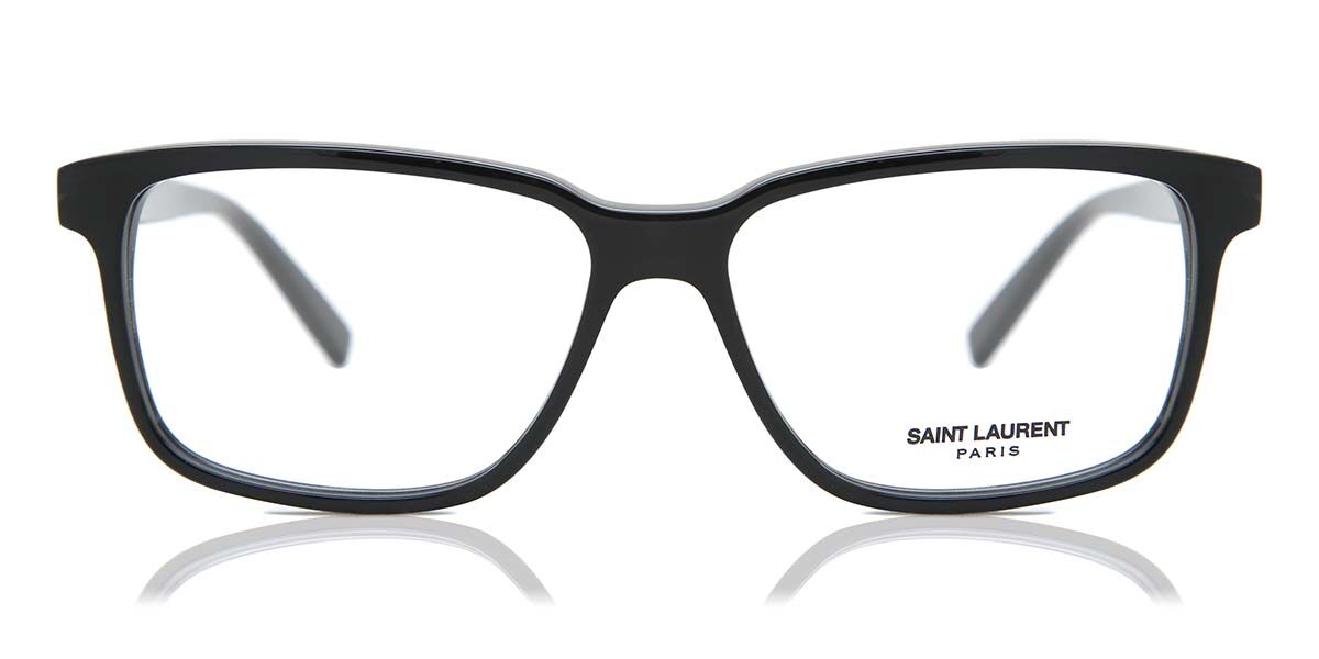 Image of Saint Laurent SL 458 001 56 Czarne Męskie Okulary Korekcyjne PL
