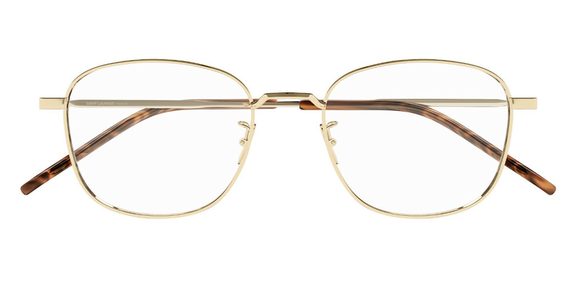 Image of Saint Laurent SL 492/K Asian Fit 006 Óculos de Grau Dourados Masculino PRT
