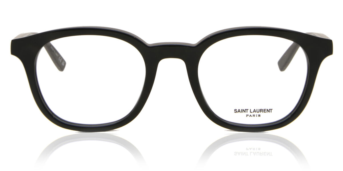 Image of Saint Laurent SL 588 001 50 Czarne Męskie Okulary Korekcyjne PL