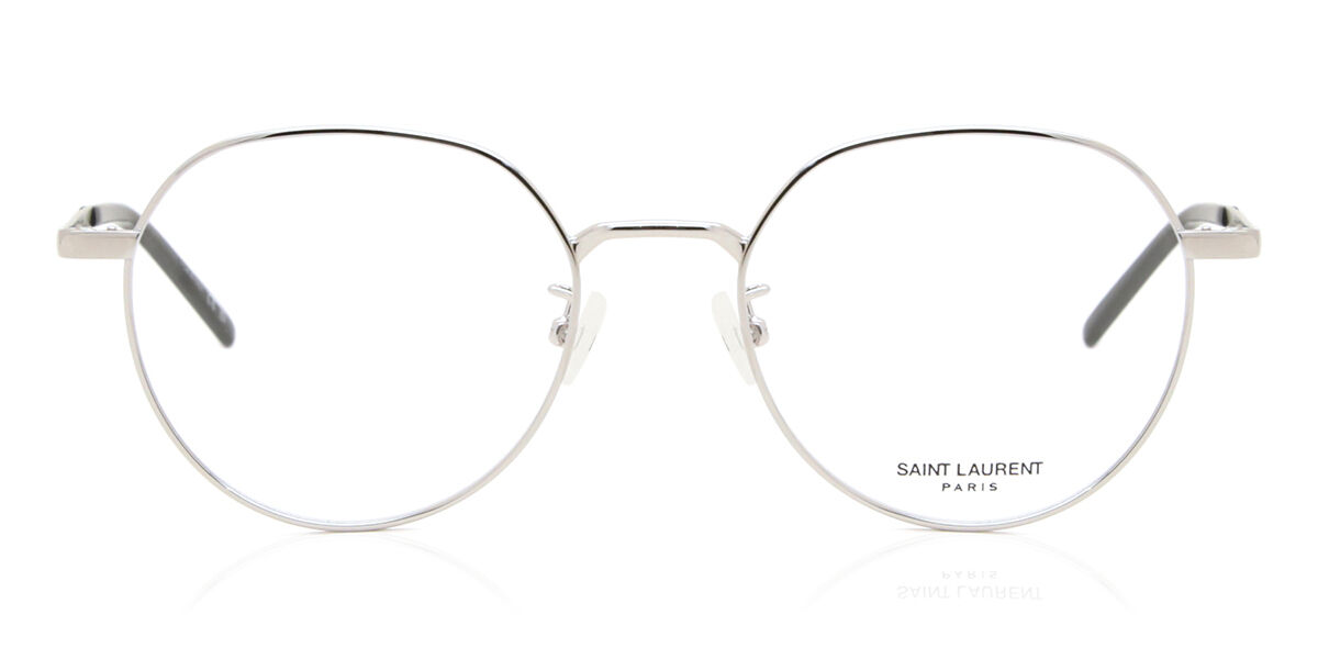 Image of Saint Laurent SL 647/F Formato Asiático 002 Óculos de Grau Prata Masculino BRLPT