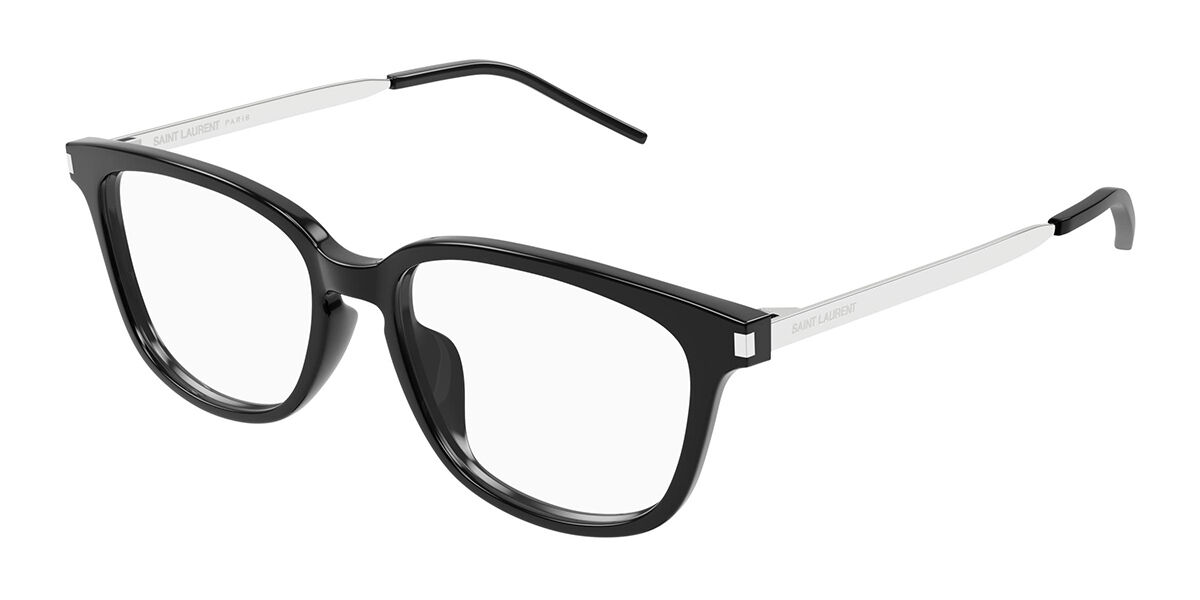 Image of Saint Laurent SL 684/F Asian Fit 001 Óculos de Grau Pretos Masculino PRT