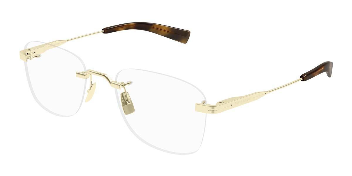 Image of Saint Laurent SL 744 002 Óculos de Grau Dourados Masculino PRT