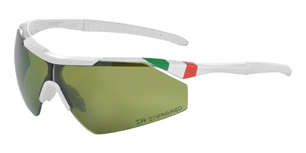 Image of Salice 004 ITA IR BIANCO/RW VERDE Gafas de Sol para Hombre Blancas ESP