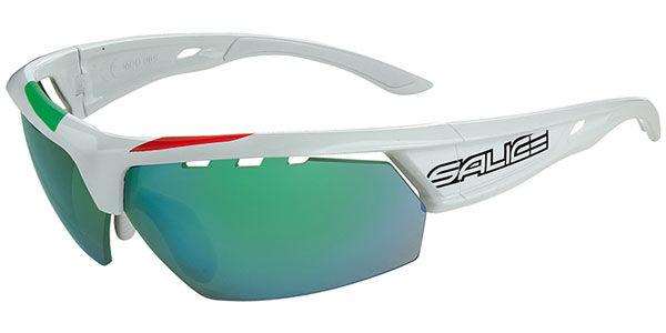 Image of Salice 005 ITA RWP Polarized BIANCO/RW VERDE Large Lunettes De Soleil Homme Blanches FR