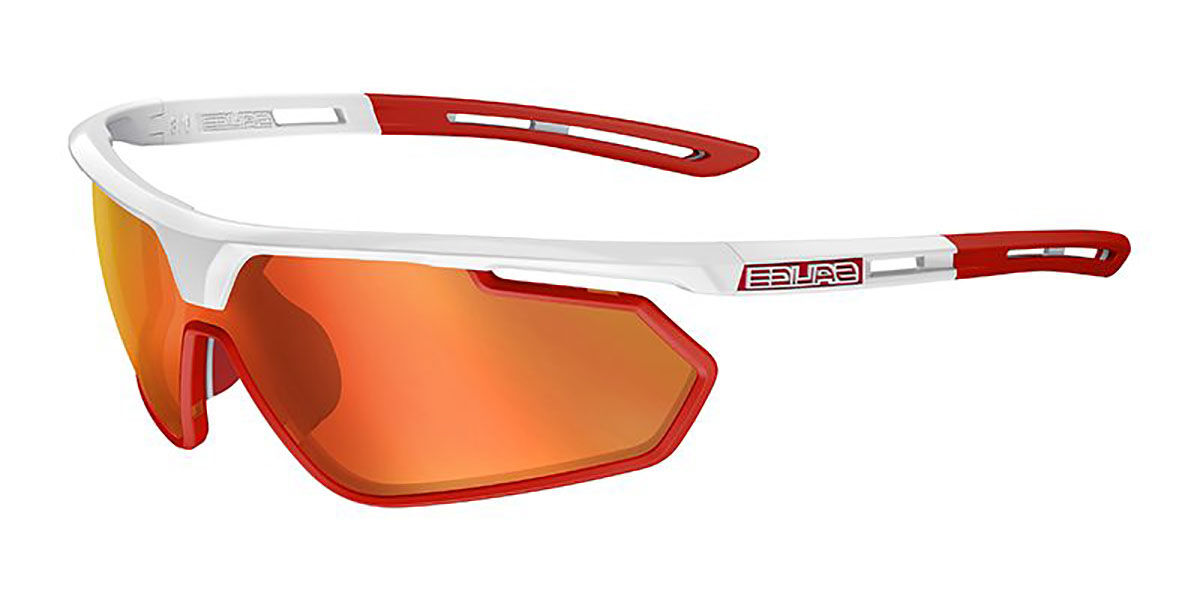 Image of Salice 018 RWP BIANCO/RW ROSSO Standard Lunettes De Soleil Homme Blanches FR