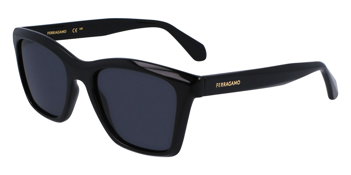 Image of Salvatore Ferragamo SF 2001S 001 Óculos de Sol Pretos Masculino PRT