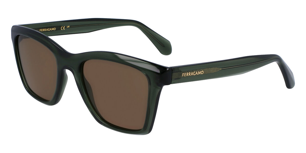 Image of Salvatore Ferragamo SF 2001S 320 Óculos de Sol Verdes Masculino PRT