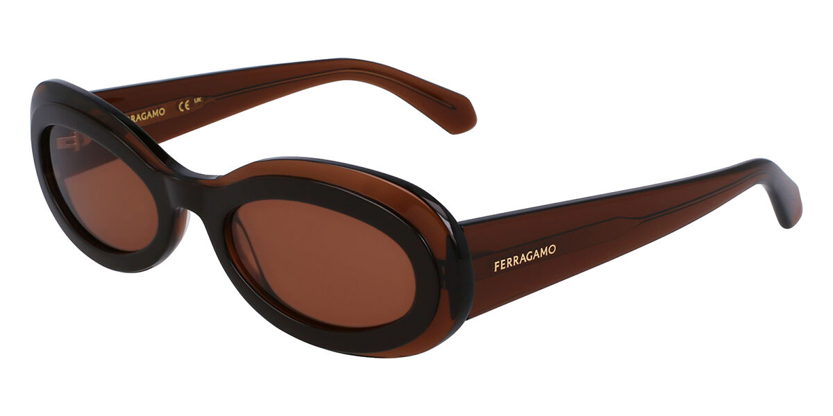 Image of Salvatore Ferragamo SF 2003S 233 Óculos de Sol Marrons Feminino BRLPT