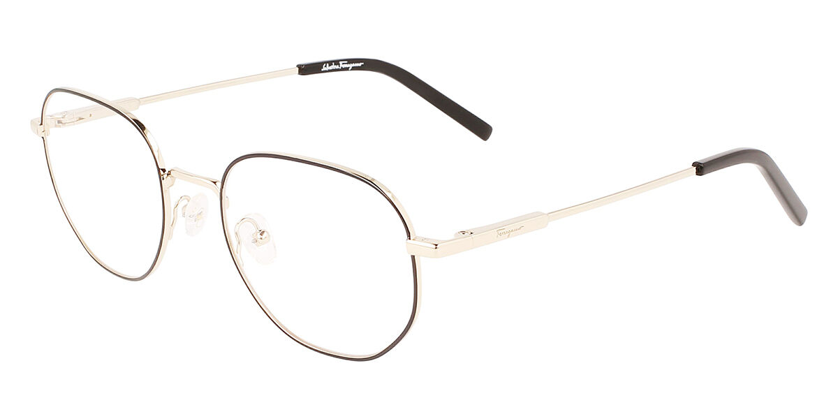 Image of Salvatore Ferragamo SF 2215 711 52 Złote Męskie Okulary Korekcyjne PL