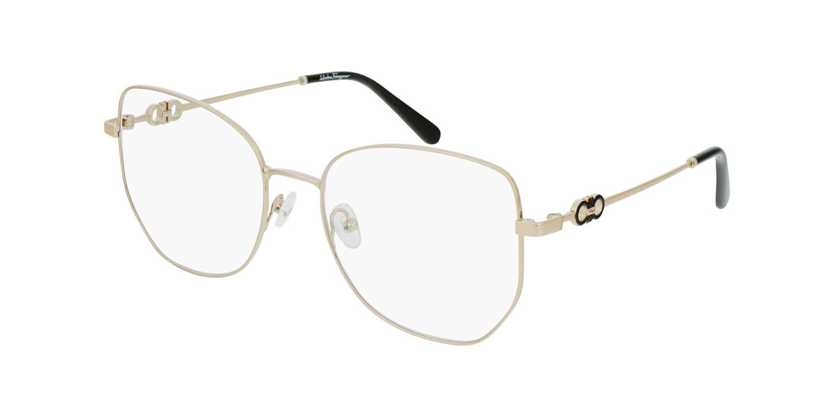 Image of Salvatore Ferragamo SF 2219 786 56 Złote Damskie Okulary Korekcyjne PL