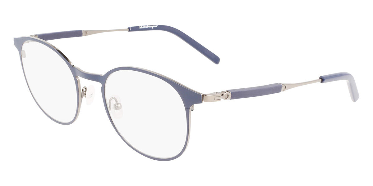 Image of Salvatore Ferragamo SF 2567 021 51 Niebieskie Męskie Okulary Korekcyjne PL