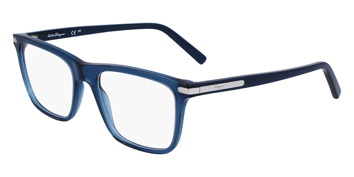 Image of Salvatore Ferragamo SF 2959 414 55 Niebieskie Męskie Okulary Korekcyjne PL