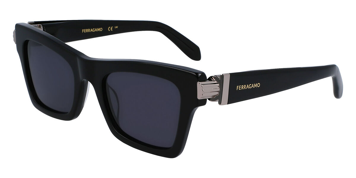 Image of Salvatore Ferragamo SF2013S 001 52 Lunettes De Soleil Femme Noires FR