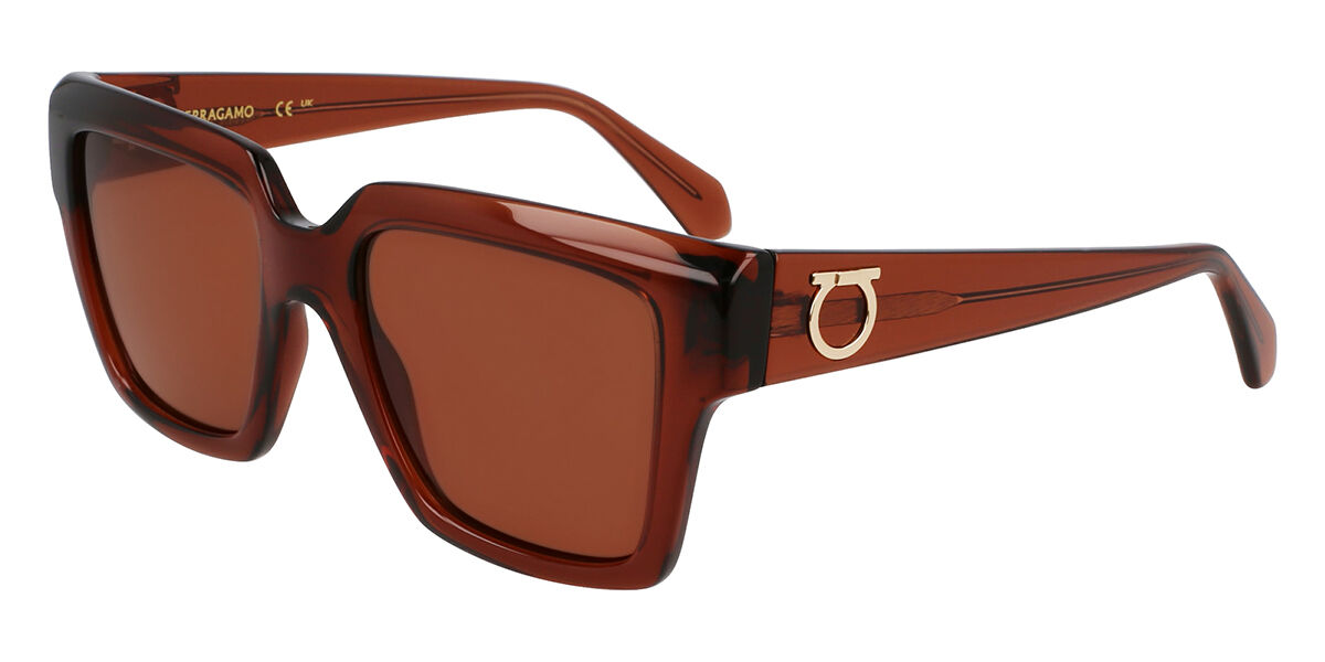 Image of Salvatore Ferragamo SF2014S 232 Óculos de Sol Marrons Feminino PRT